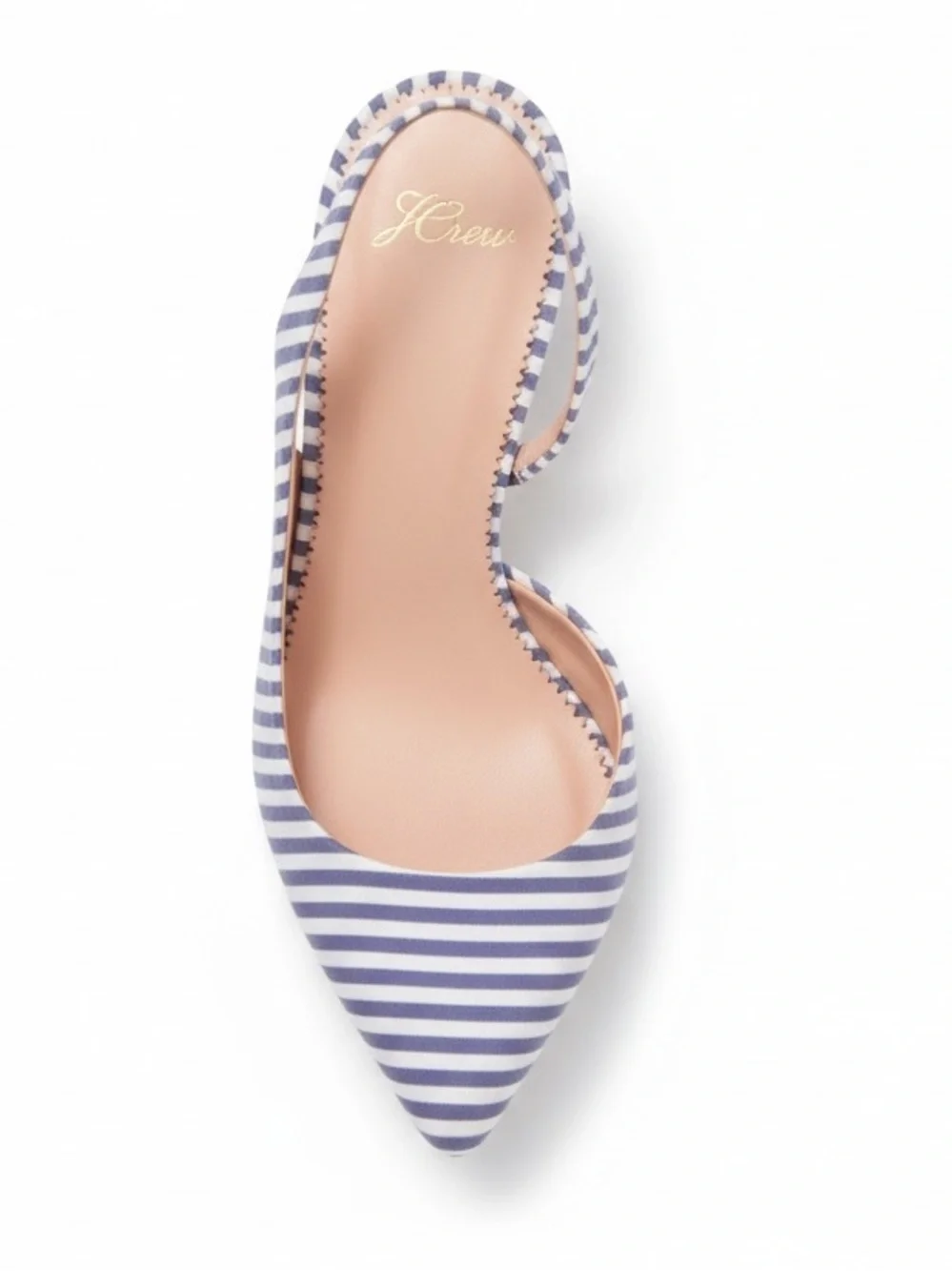 J. Crew crew blue&white slingback